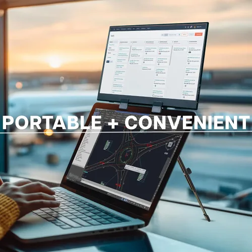 Vista 6 de VIVO Soporte de monitor portátil para extensor de pantalla de laptop, se adapta a portátiles de hasta 18.5 pulgadas, negro, STAND-PM01A