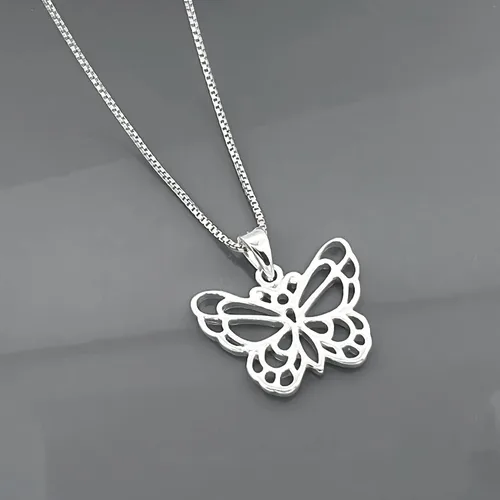 Vista 3 de Collar de mariposa de plata esterlina, collar de regalo motivacional inspirador, regalo de mejor amigo, regalo de graduación 2025, 18 pulgadas