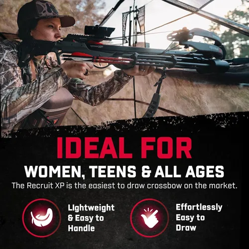 Vista 5 de Barnett Recruit XP Crossbow Package, Compact Crossbow with 2 Arrows & 3 Dot Sight, Ideal for Hunting & Training for All Ages
