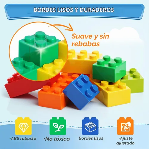 Vista 7 de Juego de 1600 piezas de ladrillos de construcción con 32 ruedas de bloques de construcción, juego clásico de bloques a granel, juguete creativo DIY
