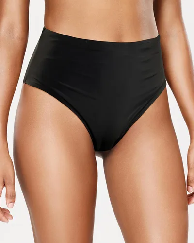 Vista 2 de Tempt Me Parte inferior de bikini de cintura alta para mujer, con control de abdomen, parte inferior de traje de baño