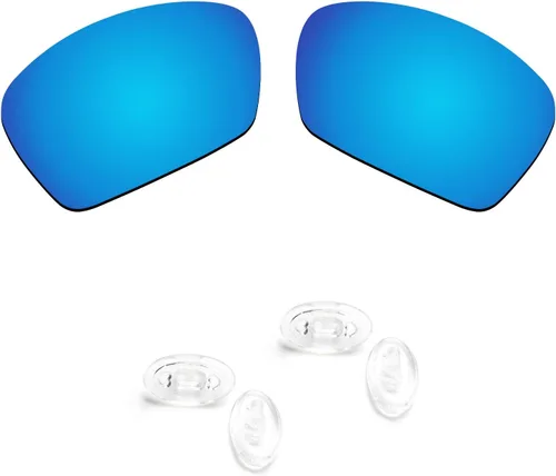 Vista 9 de Eye Opening Stuff Lentes de repuesto polarizadas y almohadillas de nariz compatibles con gafas de sol Oakley Plaintiff OO4057 Dorado