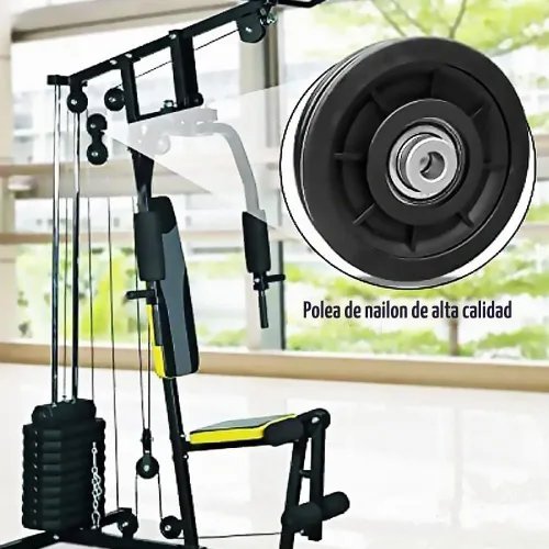 Vista 3 de Rueda de polea de nylon de la polea del reemplazo del gimnasio casero de 3,5" para la pieza del equipo del Resistente al desgaste, capacidad