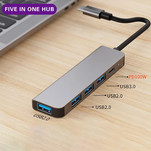 Vista 6 de Hub USB multiUSB Splitter 5Gbps USB 3.0 Extensor Hub con 4 puertos, cable de extensión USB súper velocidad HUB Splitter Expansión para mouse Flash