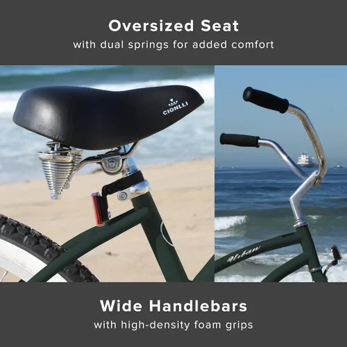 Vista 4 de Sixthreezero Urban Lady Beach Cruiser - Bicicleta híbrida de 3 velocidades para mujer