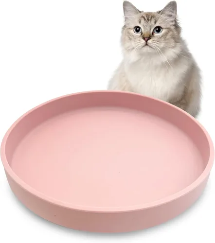 Vista 13 de Tazón de silicona poco profundo para perros, tazones de comida para gatos de 7 pulgadas, platos planos para cachorros, lindos platos para fatiga