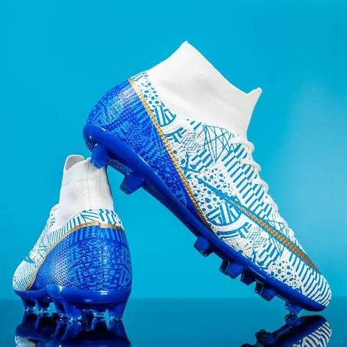 Vista 5 de Favdeol Botas de fútbol para hombre, para interiores, césped ligero, rendimiento, para entrenamiento, para terreno suave, botas de fútbol atléticas