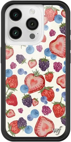 Vista 78 de Wildflower - Fundas compatibles con Apple iPhone 15 Pro Protector de goma negro, certificado de prueba de caída de 4 pies, propiedad de mujeres