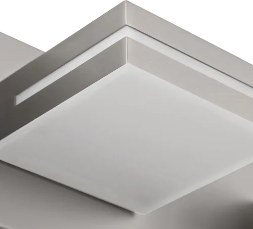 Vista 3 de SineRise - Moderna lámpara LED para tocador de baño (2 luces, 39.4 cm, regulable), iluminación de pared de baño moderna de acrílico cepillado sobre