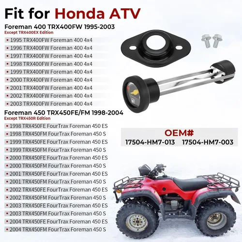 Vista 2 de Tapa de combustible con medidor de nivel para Honda Foreman 400 450 1995-2004 17504-HM7-013