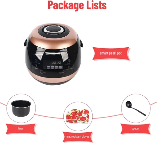 Vista 3 de LOYALHEARTDY 5L 860W Totalmente Automático Tapioca Perlas Bola Cocina Profesional Boba Máquina Panel de Control Inteligente Perla Tapioca Cocina