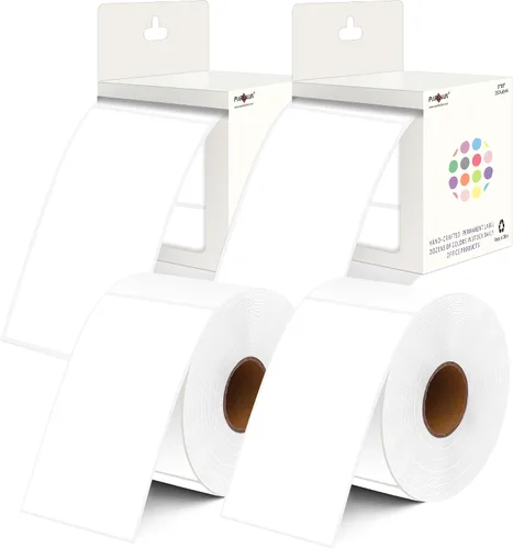 Vista 11 de PARLAIM 5 x 3 pulgadas Rectángulo de colores pegatinas de inventario, 1000 unidades de 4 rollos de etiquetas adhesivas cuadradas para cajas móviles