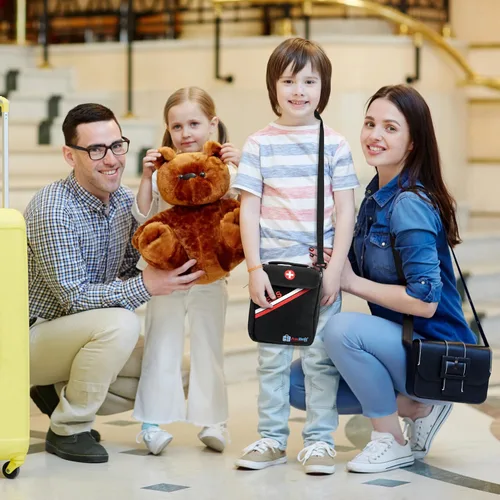 Vista 8 de PracMedic Bags Bolsa de medicina de viaje, bolsas de primeros auxilios vacías o Epipen estuche de transporte para bolígrafos de insulina, botellas
