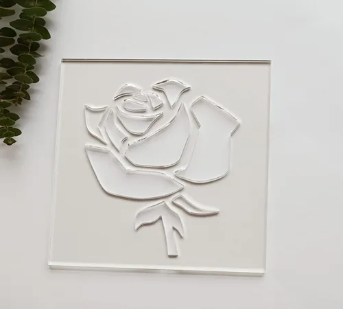 Vista 4 de Plantilla para enrutador de rosas, plantilla de incrustación de enrutador acrílico transparente, plantilla de plantilla de enrutador
