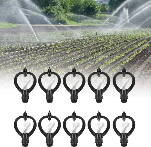 Vista 3 de 10 boquillas de plástico G1/2 pulgadas con forma de lluvia, para riego agrícola, rociador de agua para riego agrícola, rociador para plantas, riego