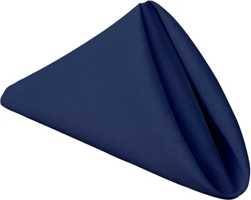 Vista 6 de Pomp Servilleta de tela de poliéster beige de 17 x 17 pulgadas (paquete de 12) Tela de fácil cuidado resistente a las arrugas y a las manchas