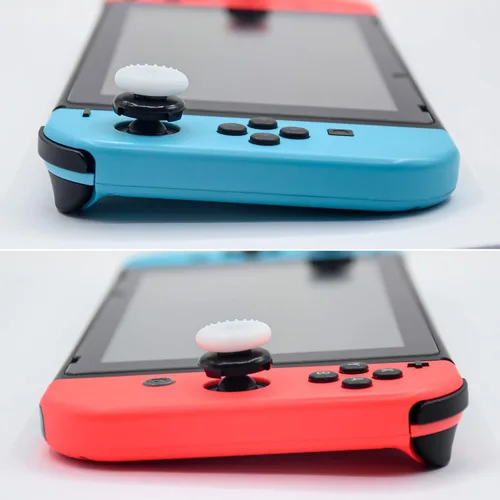 Vista 4 de ZHI-NYLLDJS FPS - Juego de empuñaduras para el pulgar para Nintendo SwitchOLEDLite, para Nintendo Switch, tapas analógicas de silicona para Switch