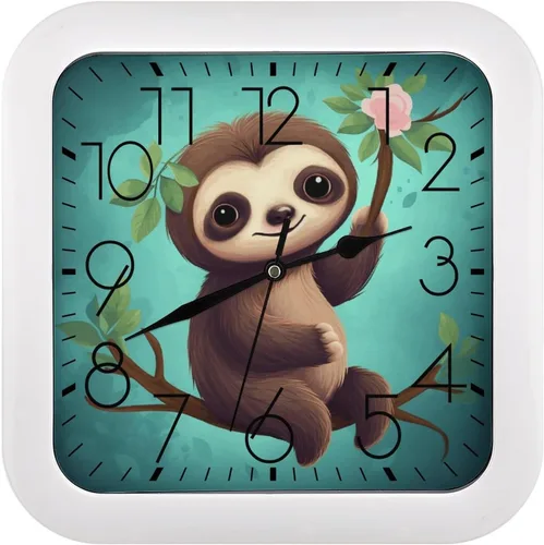 Vista 17 de 10" Square Modern Wall Clock,Ancient Egypt Print Kitchen Clocks Wall Battery Operated,Silent Non Ticking Unique Funny Cute Wall Clock for Living