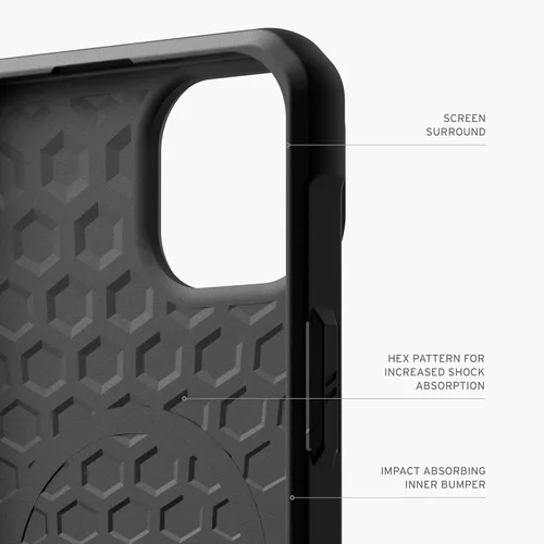 Vista 5 de URBAN ARMOR GEAR UAG - Funda compatible con iPhone 15 Plus de 6.7 pulgadas, Metropolis LT Kevlar negro, imán integrado compatible con carga MagSafe
