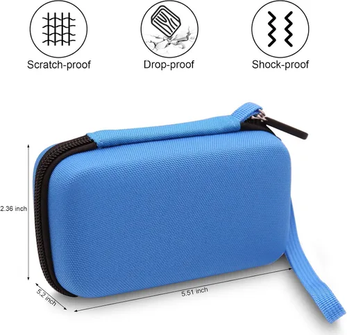 Vista 4 de Estuche de viaje para EASEGMER RS-8M RS-1 para QS4 Kids Handheld Game Player Portable Video Game Player (azul)