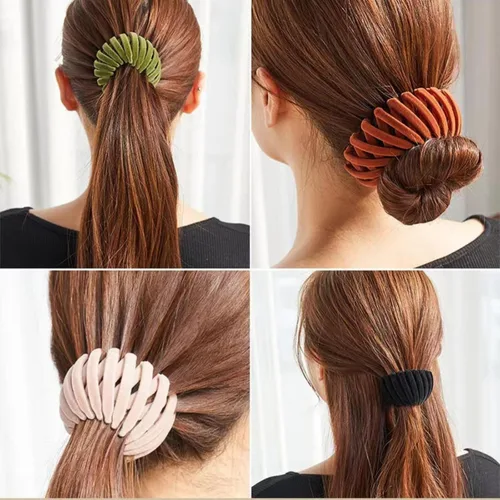 Vista 3 de 7 accesorios para el cabello para mujer, pinza mágica para el cabello con pinzas para moño de pelo