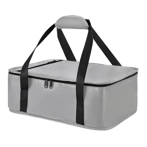 Vista 10 de Bodaon Bolsa aislante para cazuela, se adapta a platos de horno de 9 x 13 y 11 x 15 pulgadas con tapa, portadores de cazuela para alimentos Negro