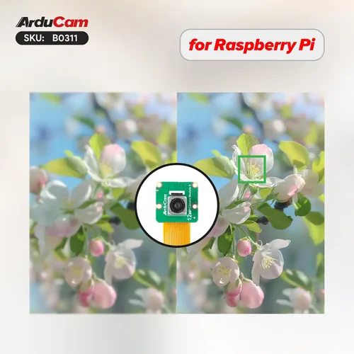 Vista 7 de Arducam Para Raspberry Pi Cámara Módulo 3 Amplio, 120 ° (D) IMX708 Autofocus Pi Cámara V3, 5.9 in 15-22 Pin FFC Cable