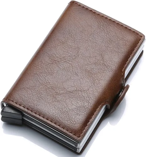 Vista 21 de Cartera de bloqueo RFID ultrafina para tarjetas de crédito con tarjetero seguro, 1468-2, Minimalista