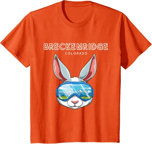Vista 30 de Breckenridge Colorado USA - Camiseta de esquí y snowboard de conejo, Negro, S