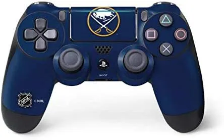 Vista 6 de Skinit Decal Gaming Skin Compatible with PS4 Pro/Slim Controller - Officially Licensed NHL Buffalo Sabres Distressed Design