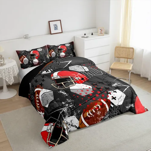 Vista 58 de Juego de ropa de cama de baloncesto para niños y adolescentes, juego de edredón deportivo para niños, tamaño matrimonial, suave, ligero, decoración