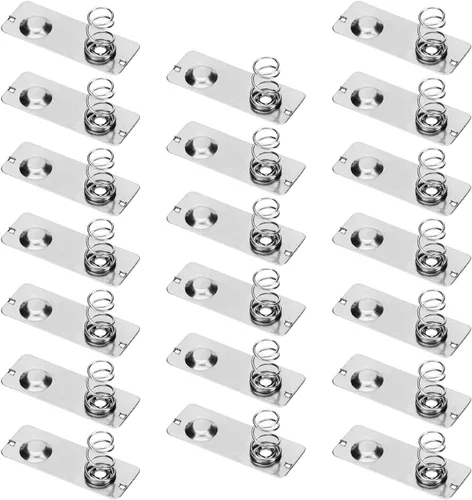 Vista 7 de Heyiarbeit 20Pcs Battery Spring AA Battery Contacts Positive to Negative Conversion Spring Contact for Remote Control Battery Charger, Nickle