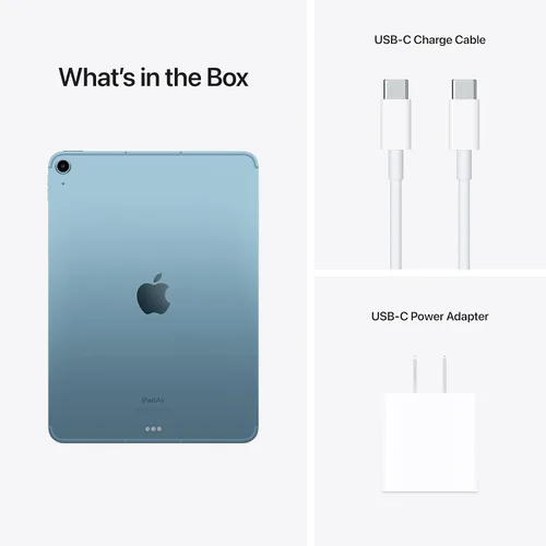Vista 6 de Apple iPad Air 2022 (10.9 pulgadas, Wi-Fi + Celular, 64 GB) Azul (renovado)