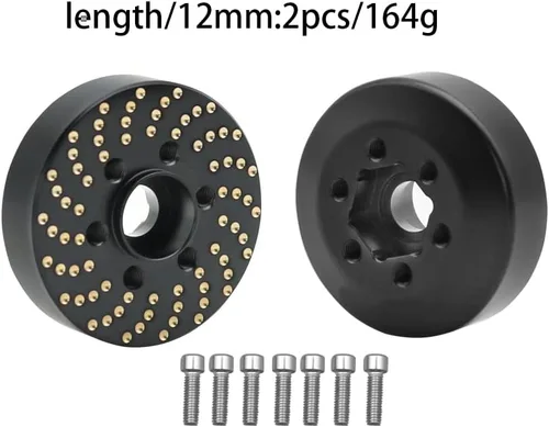 Vista 7 de 4 pesos de rueda de latón, adaptador de cubo hexagonal de rueda de latón 1/10 para llantas Beadlock de 1.9 pulgadas/2.2 pulgadas para llantas