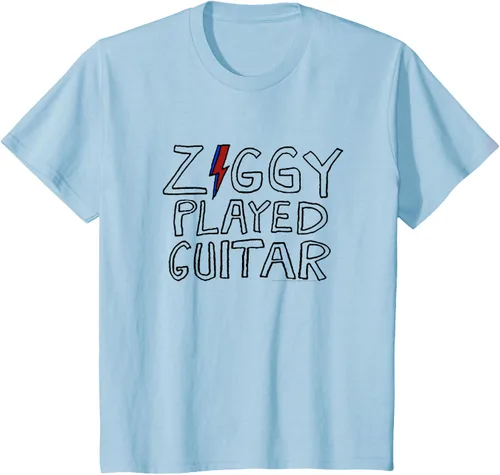 Vista 7 de David Bowie - Ziggy Played Guitar Sketch Lyric Camiseta Blanco