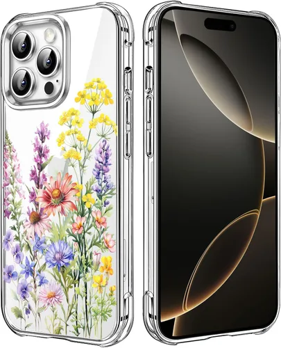 Vista 114 de Funda transparente de girasol compatible con iPhone SE 2022 SE 2020 7 8, funda trasera floral para niñas y mujeres, funda protectora transparente