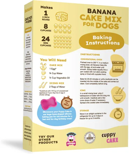 Vista 3 de Puppy Cake - Mezcla de pastel de plátano y glaseado para perros