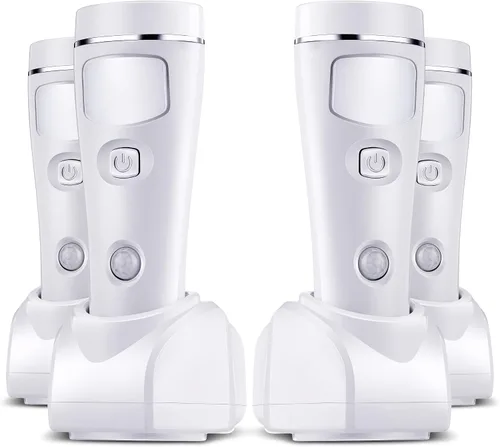 Vista 7 de Enhon - Paquete de 2 luces LED de emergencia 4 en 1 para fallos de energía en el hogar, color blanco Rechargeable plug-in flashlight, motion