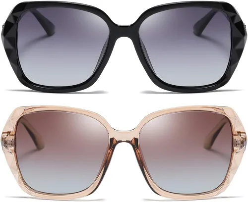 Vista 2 de Dollger Gafas de sol polarizadas de gran tamaño para mujer modernas y clásicas protección UV400