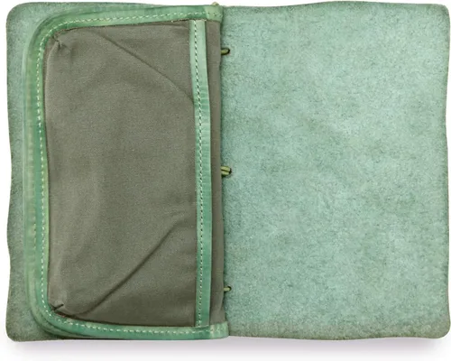 Vista 6 de Cartera de viaje organizadora de cuero genuino Nomad Cartera de mujer con soporte para pasaporte