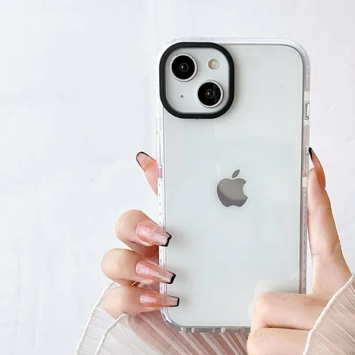 Vista 7 de FABSPARK Para iPhone 16,Neon Clear Bumper Case,Negro