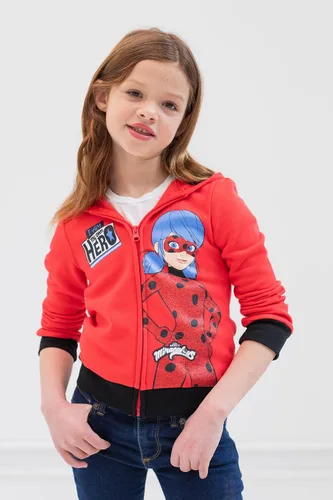 Vista 3 de Miraculous Ladybug - Sudadera con capucha con cremallera para niñas pequeñas a niños grandes