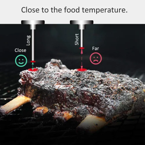 Vista 5 de Medidor de termómetro de barbacoa para parrilla de carbón, paquete de 2 medidores de temperatura para ahumadores de esfera grande de 3 3/16 pulgadas