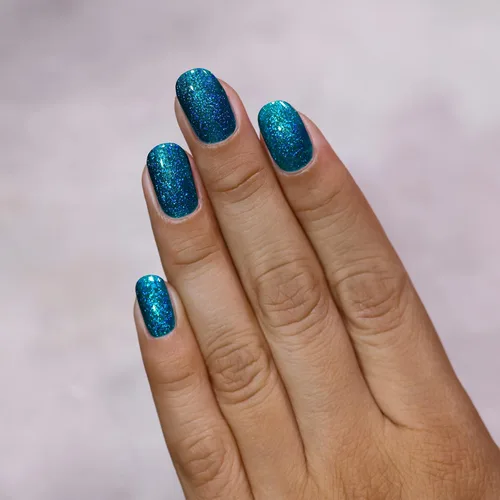Vista 4 de ILNP Good Mornings - Esmalte de uñas holográfico verde azulado radiante