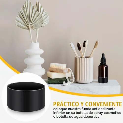 Vista 5 de Zubebe 6 fundas de silicona para botella de spray de vidrio, bota inferior