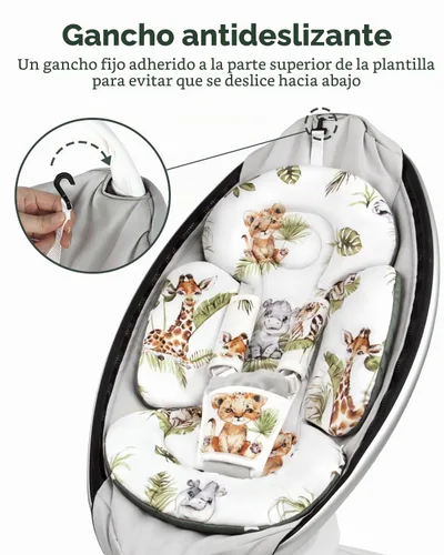 Vista 5 de Inserción para bebé Compatible con columpio 4moms Mamaroo y silla de auto para bebé, incluye 3 bolas de repuesto, inserción reversible para recién