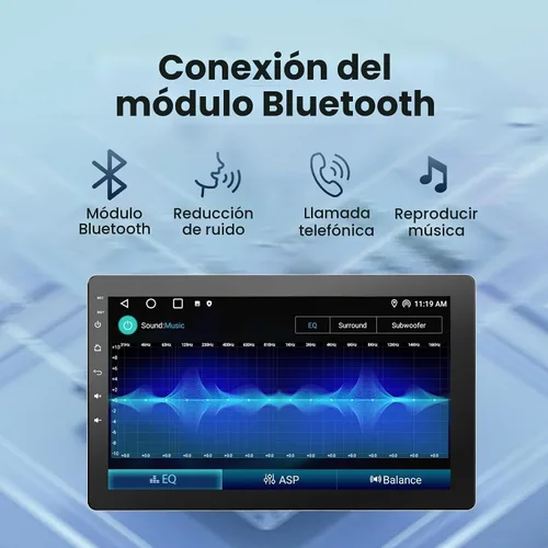 Vista 5 de Haudio Estéreo DIN para automóvil con pantalla táctil IPS giratoria de 10.1 pulgadas, CarPlay inalámbrico y Android Auto, Android 13, 2GB+32GB