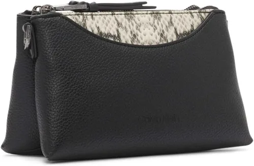 Vista 5 de Calvin Klein Chrome Organizational - Bolso cruzado con cremallera superior 2 en 1