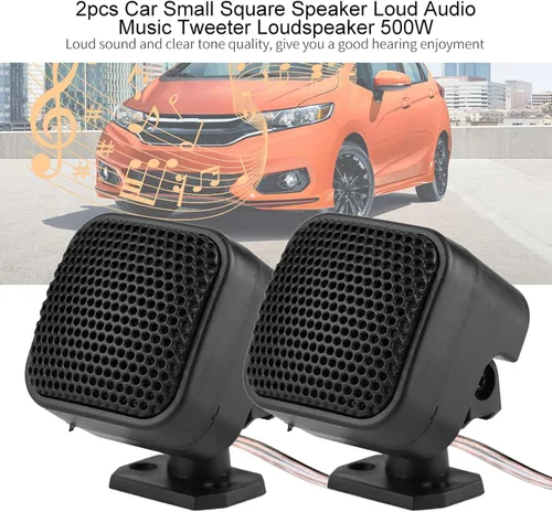Vista 7 de Altavoces de coche o altavoces, Altavoces estéreo para coche, 1 par 12 V 500 W mini altavoz de coche o tweeters 7.874 in 98dB altavoz del automóvil