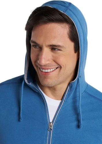 Vista 2 de Coolibar Sudadera con capucha y cremallera para hombre - Protección solar UPF 50+ - LumaLeo